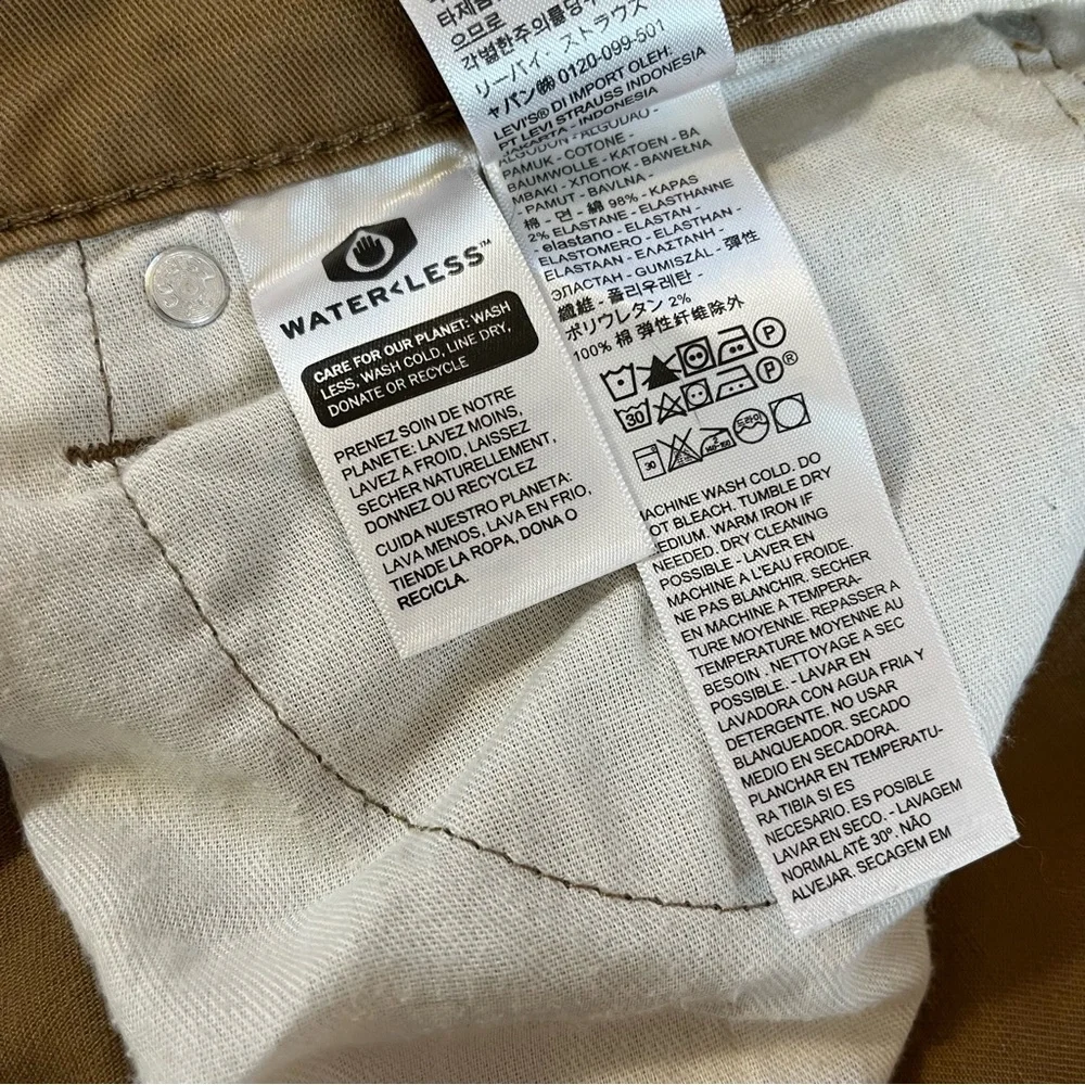 Levi's 502 Jeans Men‎ 31x30 Tab Beige Tapered Pants Stretch Cotton Casual Modern